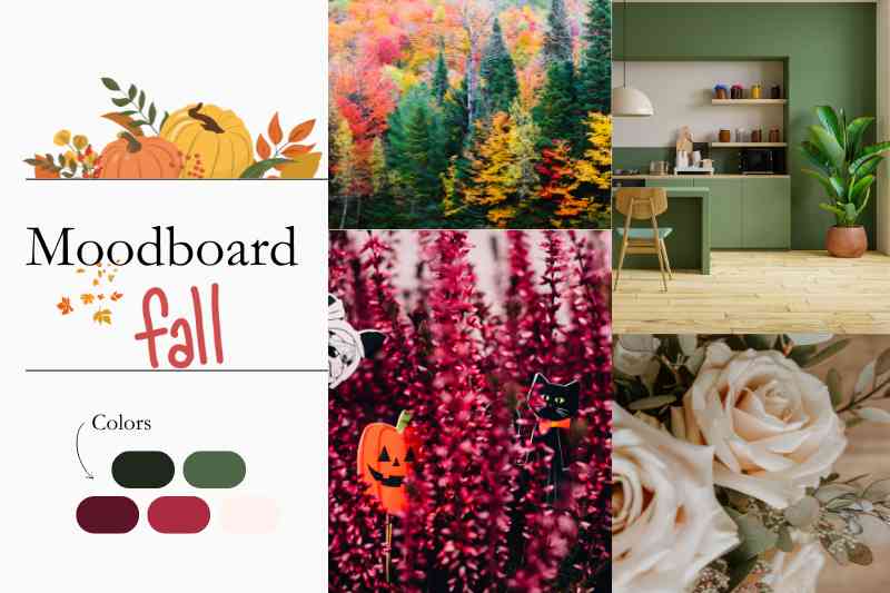 fall floral moodboard